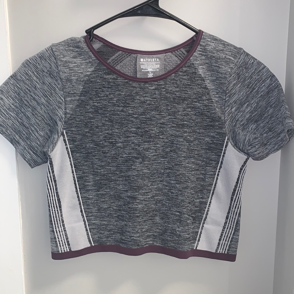 Athleta Impact Crop Tee Size L NWT